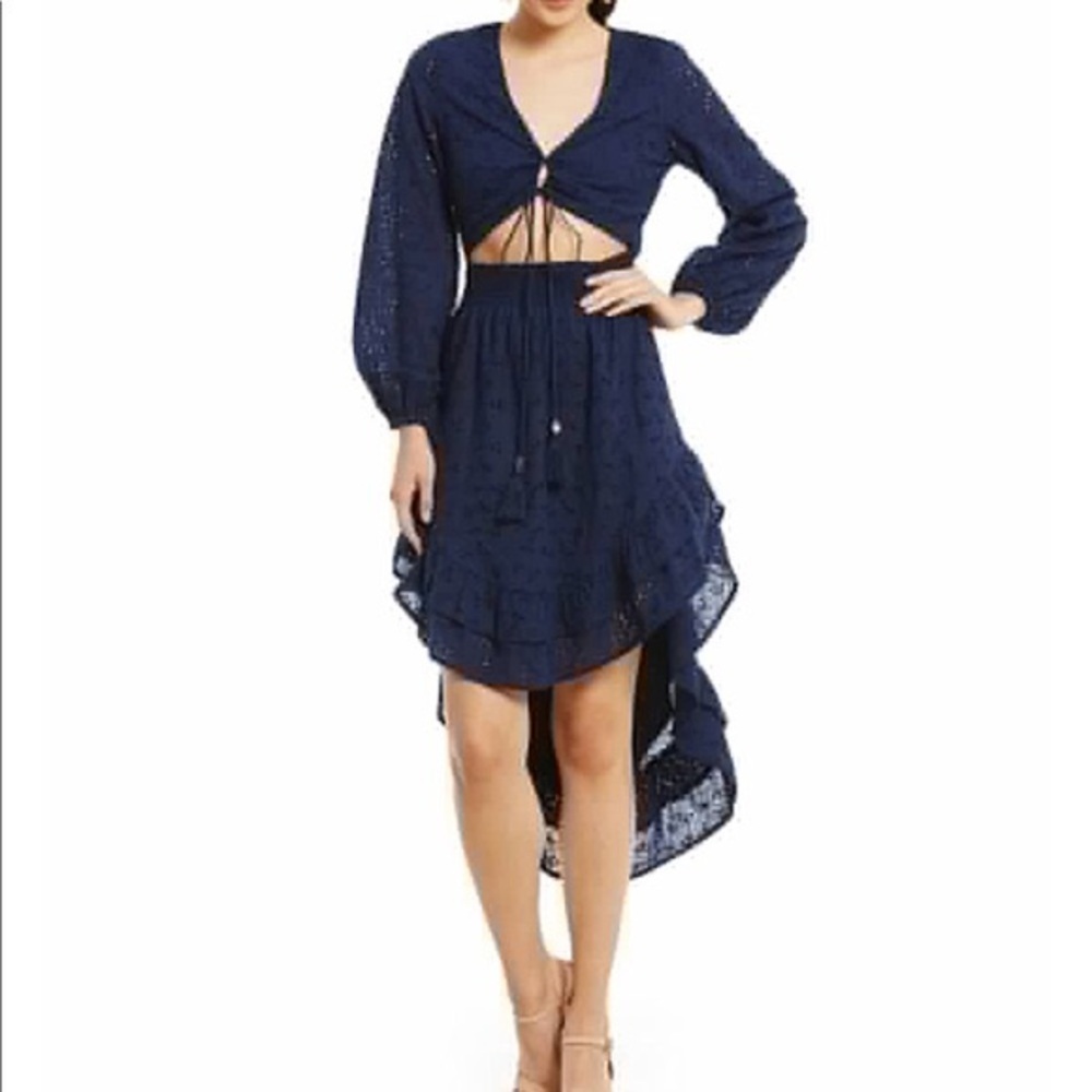 NWT Gianni Bini Giselle Tie Front Eyelet Dress